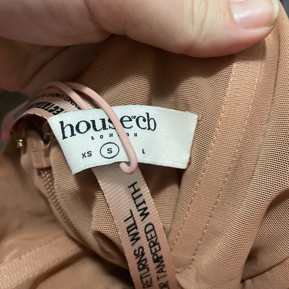 House of CB Tierra Camel Ruched Mini Dress - Picture 2 of 5